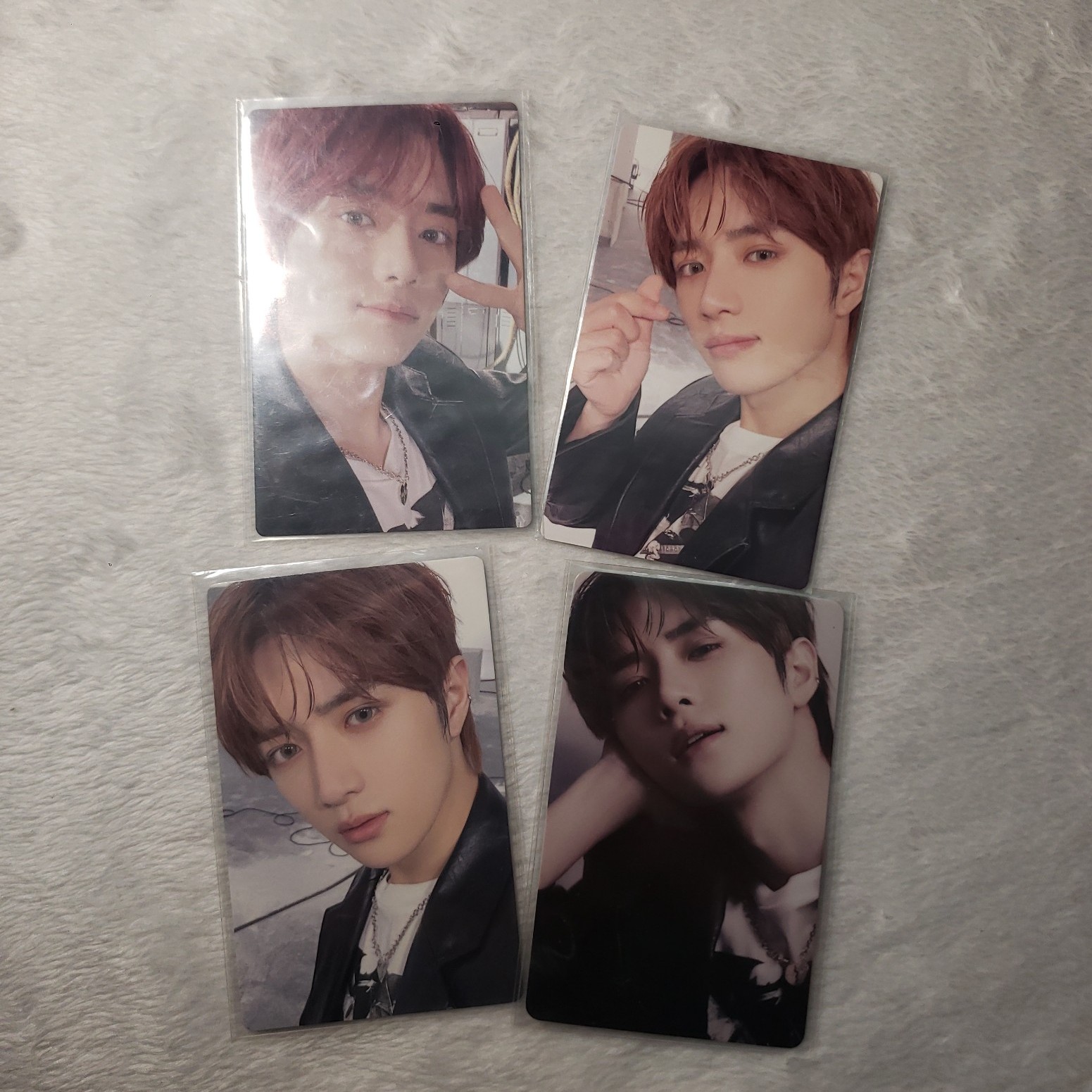 Txt beomgyu gbgb photocard set black leather