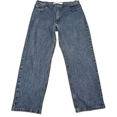 Vintage Y2K Jeans Arizona Loose Fit Blue Cotton Distressed Men's Size 40 x 32