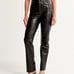 Abercrombie & Fitch 90s Straight Ultra High Rise Curve Love Vegan Leather 33/16S