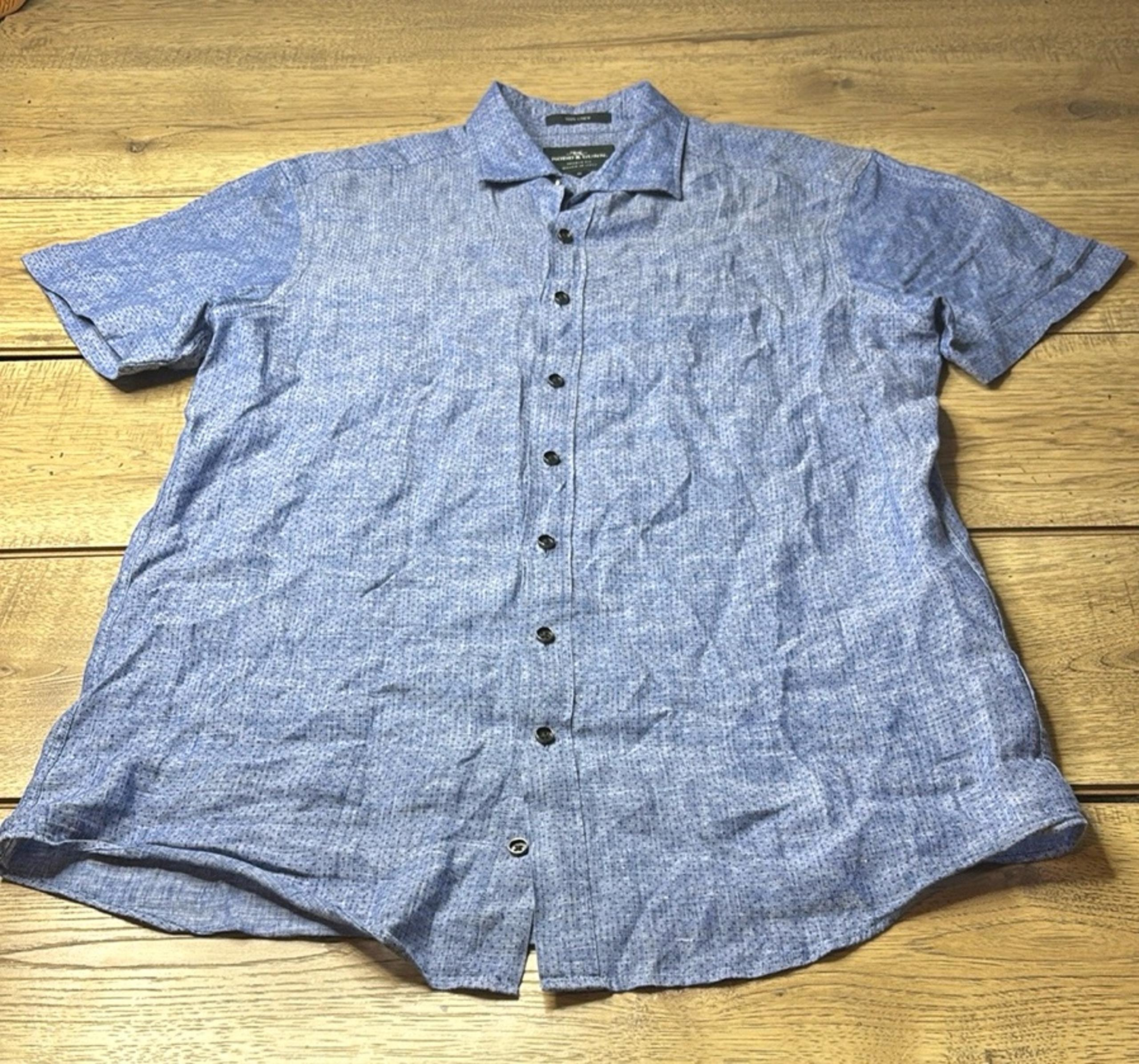Men’s Rodd & Gunn 100% Linen S/S Button Up Shirt Size Medium