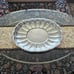 LARGE OVAL SCALLOPED PEWTER SERVING TRAY 20” L x 15” W x 2.5” H