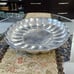 LARGE OVAL SCALLOPED PEWTER SERVING TRAY 20” L x 15” W x 2.5” H