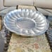 LARGE OVAL SCALLOPED PEWTER SERVING TRAY 20” L x 15” W x 2.5” H