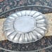 LARGE OVAL SCALLOPED PEWTER SERVING TRAY 20” L x 15” W x 2.5” H