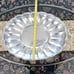 LARGE OVAL SCALLOPED PEWTER SERVING TRAY 20” L x 15” W x 2.5” H