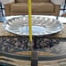 LARGE OVAL SCALLOPED PEWTER SERVING TRAY 20” L x 15” W x 2.5” H