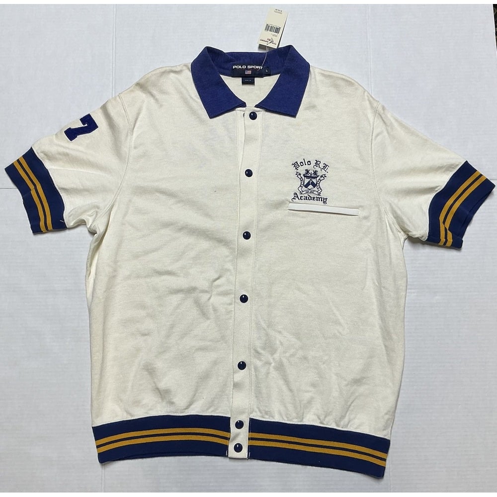Vintage Ralph Lauren Polo Sport Basketball Warm-up Jersey Academy Size Large