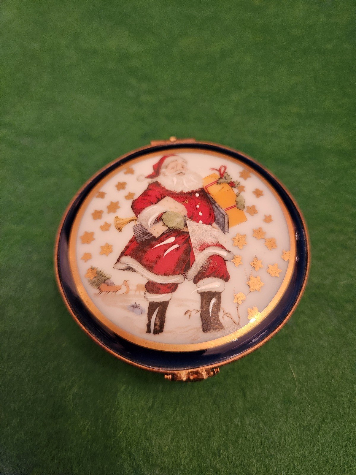 Vintage Limoges France Santa Claus Trinket