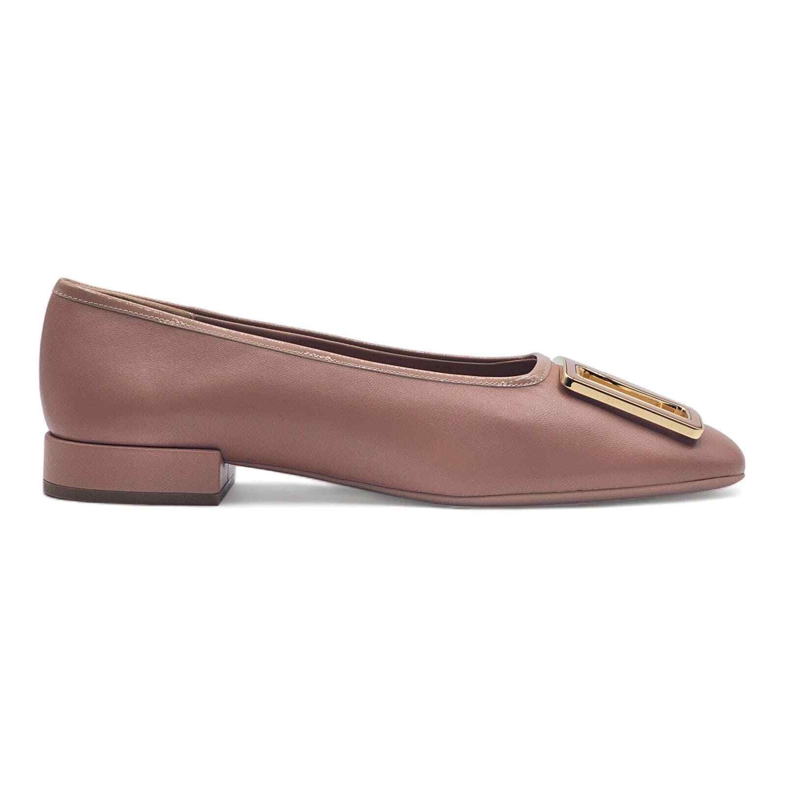Salvatore Ferragamo Myrna Leather Embellished Ballet Flats 9.5 695
