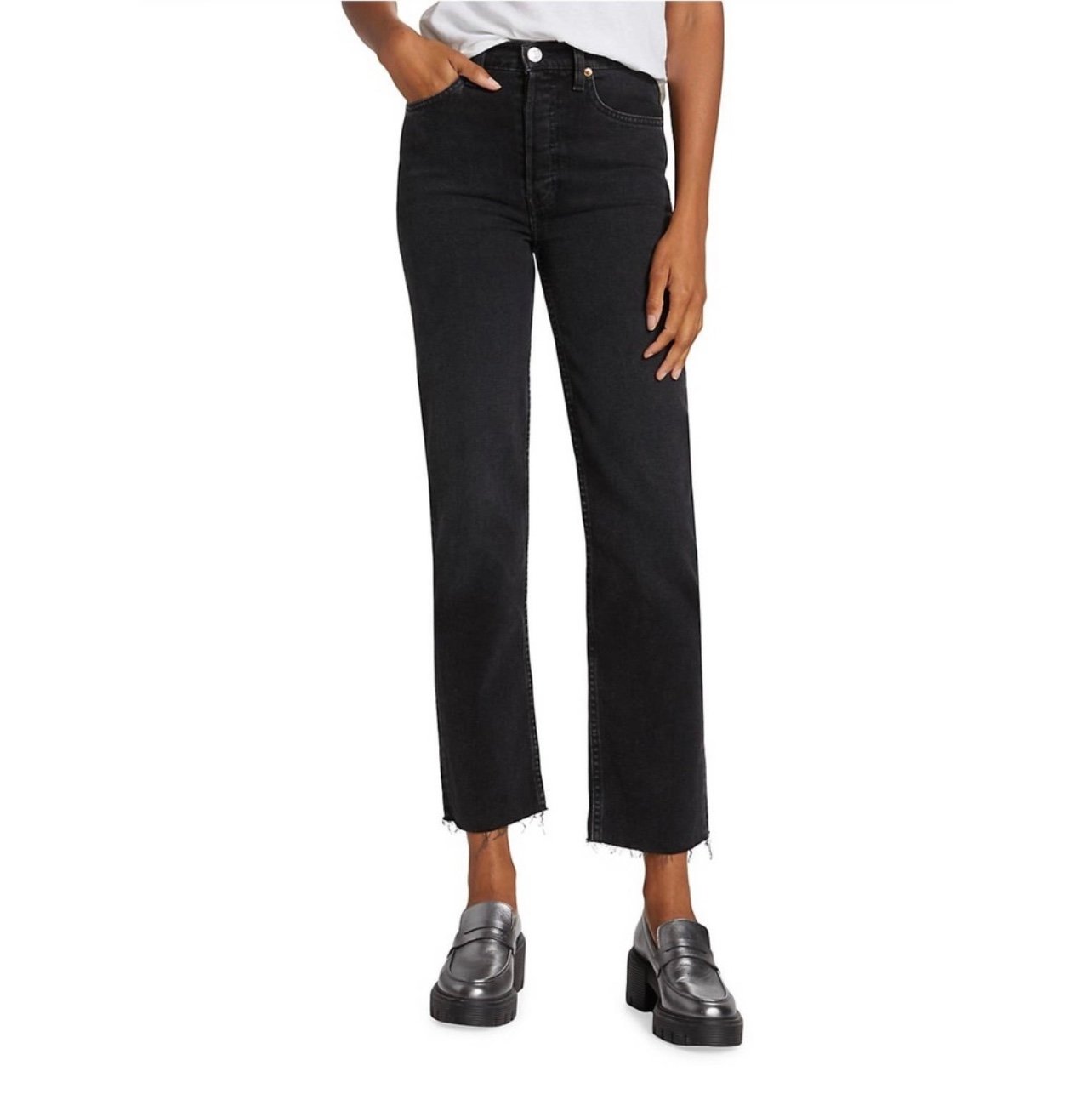 RE/DONE '70s Ultra High Waist Stovepipe Jeans