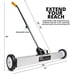 NEIKO 53416A 24” Rolling Magnetic Sweeper with Wheels, 50 Pound Capacity, Adj...