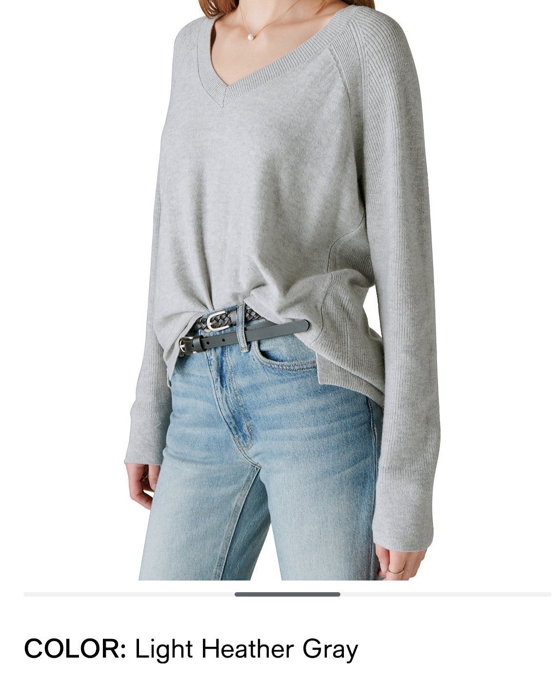 Luckybrand cloud soft v-neck sweater