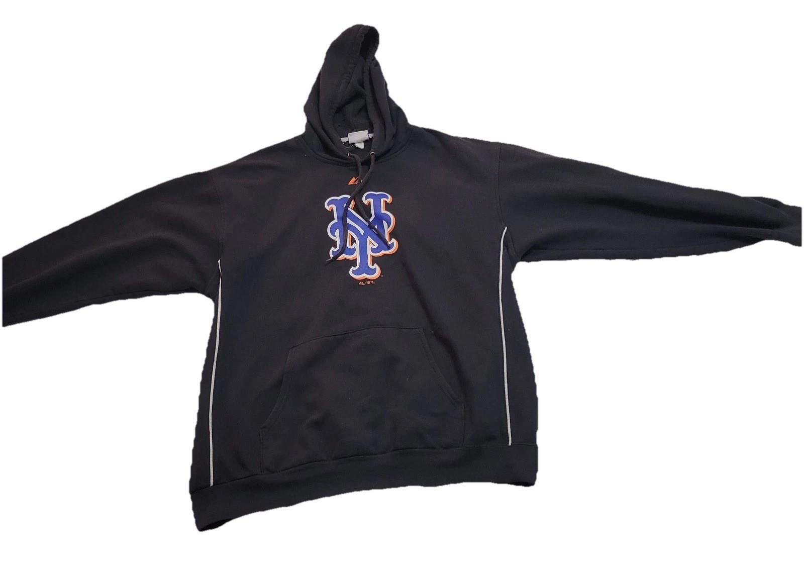 Vintage Majestic NY Mets XL Hoodie Very Good Condition