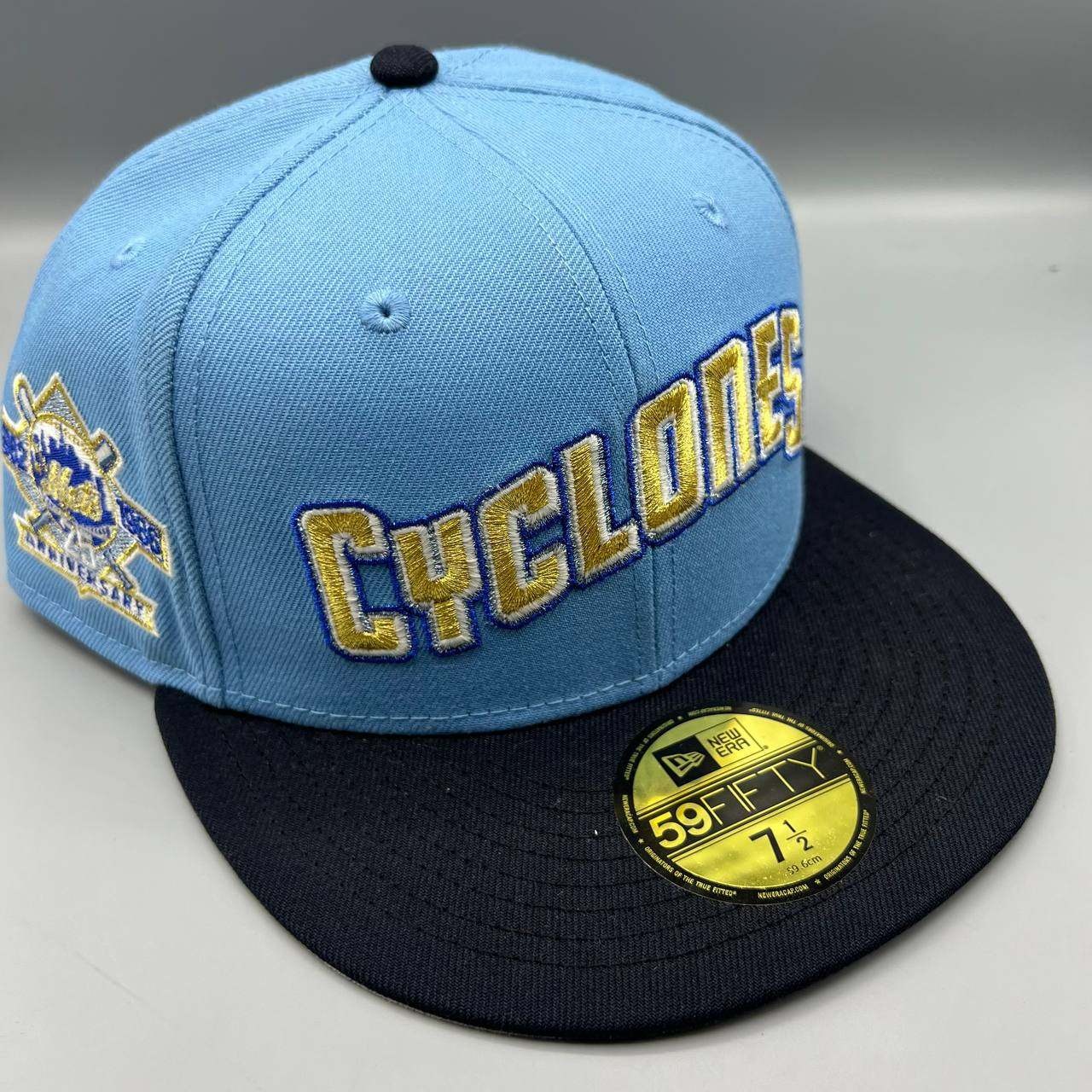 Brooklyn Cyclones Hat Men 7 1/2 Blue Gray 59Fifty New Era MiLB Snap Back Cap