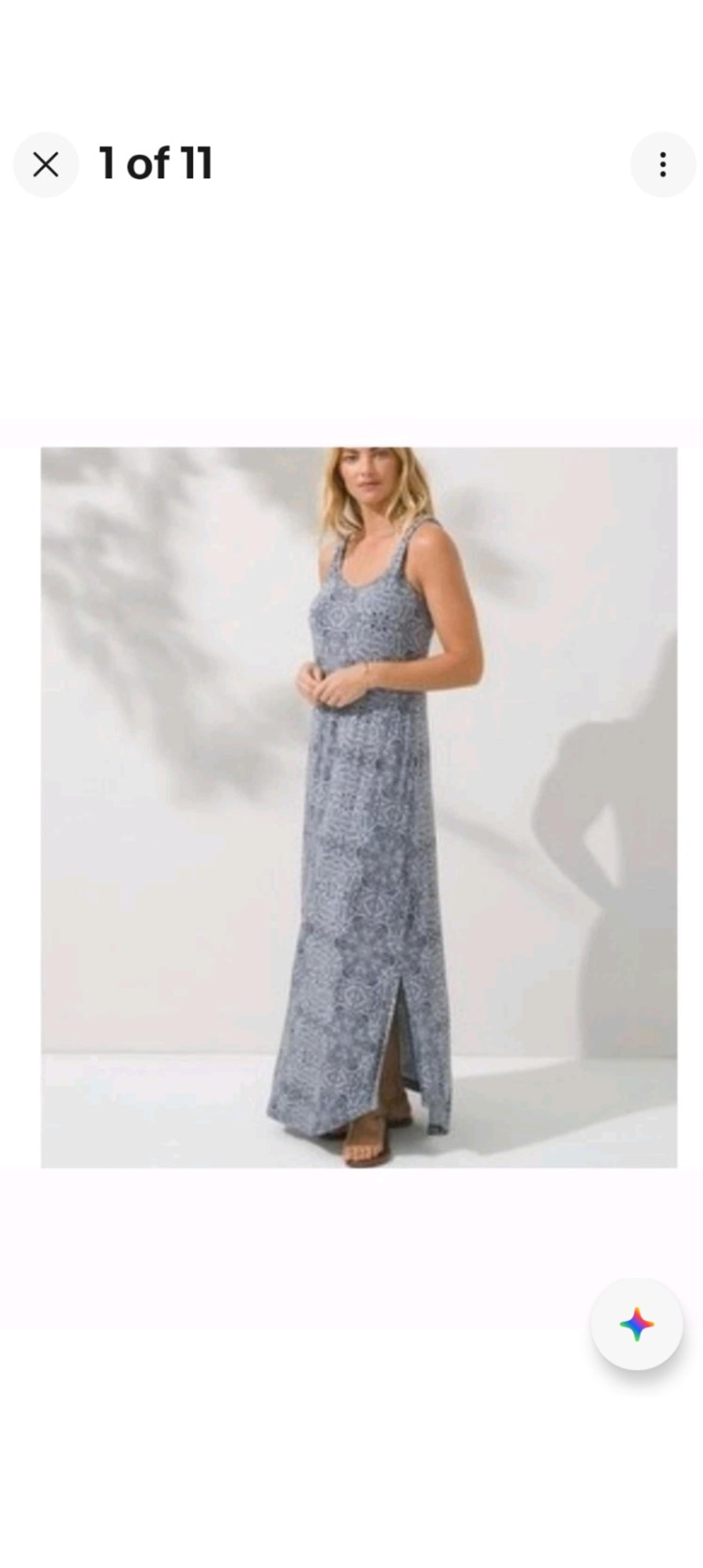 NWT Soma Intimates Size M Twisted Strap Shelf Bra Maxi Dress Coastal Beach