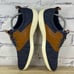 Cole Haan Grand Tour Knit Marine Blue Tan Oxford Shoes Men's 8.5 Casual Lace Up