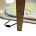 Vintage retro Cosco child booster seats from 1970's Sunflower Yellow Plaid Girl