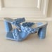 NWT Anthropologie Dolce Vita Play Animal Print Braided Blue Leather Heels Sz 7