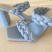 NWT Anthropologie Dolce Vita Play Animal Print Braided Blue Leather Heels Sz 7