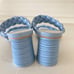 NWT Anthropologie Dolce Vita Play Animal Print Braided Blue Leather Heels Sz 7