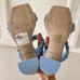 NWT Anthropologie Dolce Vita Play Animal Print Braided Blue Leather Heels Sz 7