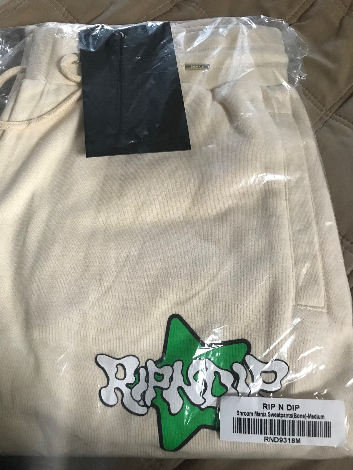 RIPNDIP Shroom Mania Sweatpants (Bone/Medium)