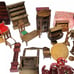 Doll House Furniture Lot of 30 Vintage 1970's Wood Upholstered Player Piano