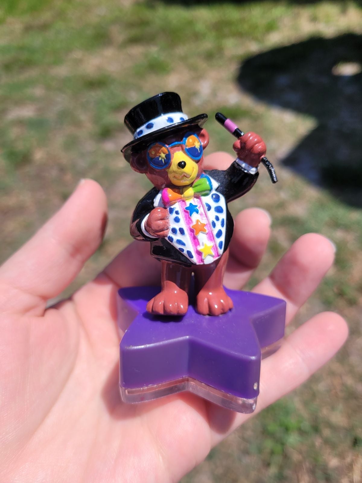 Y2K Lisa Frank Hollywood Bear Rubber Stamp