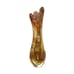 MARTY CHRISTY 2003 Beautiful ART GLASS Bud Vase - Orange and crimson swirl white