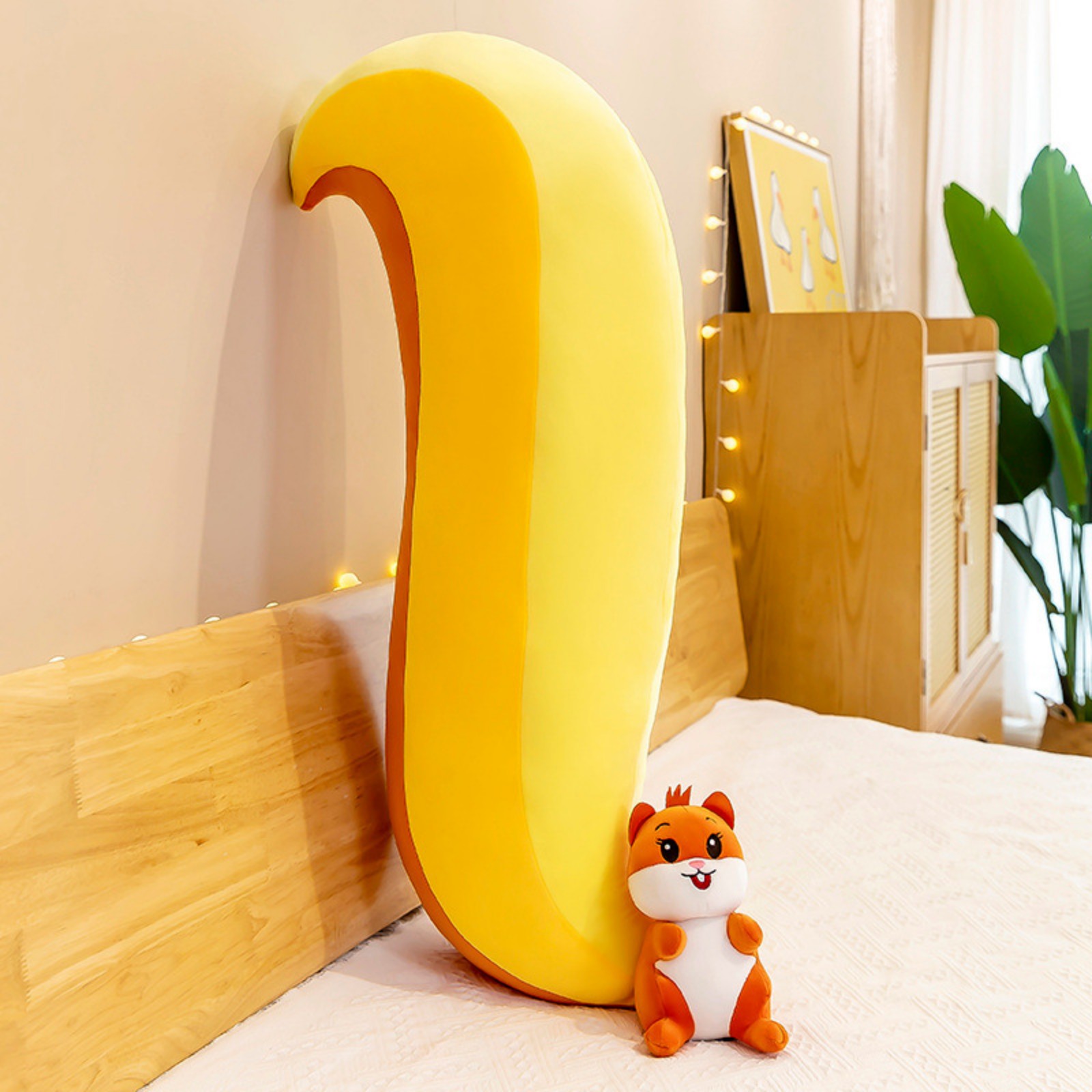 Down cotton squirrel pillow plush toy sleeping pillow animal action figure