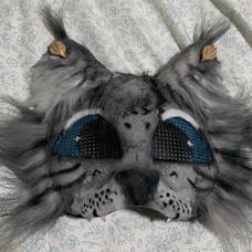 Tabby cat Therian/quadrobics mask (!!AIRBRUSHED!!)