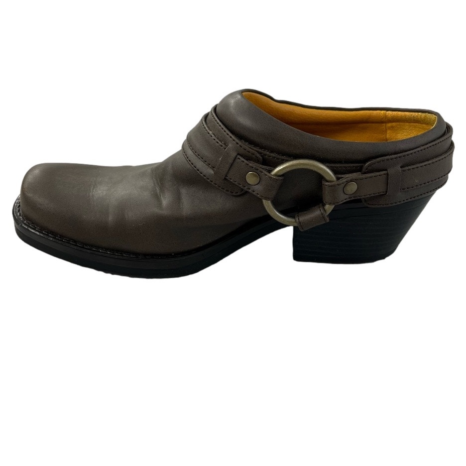 Lower East Side Vintage Brown Chunky Platform Boho Slip On Mule Clogs Size: 9