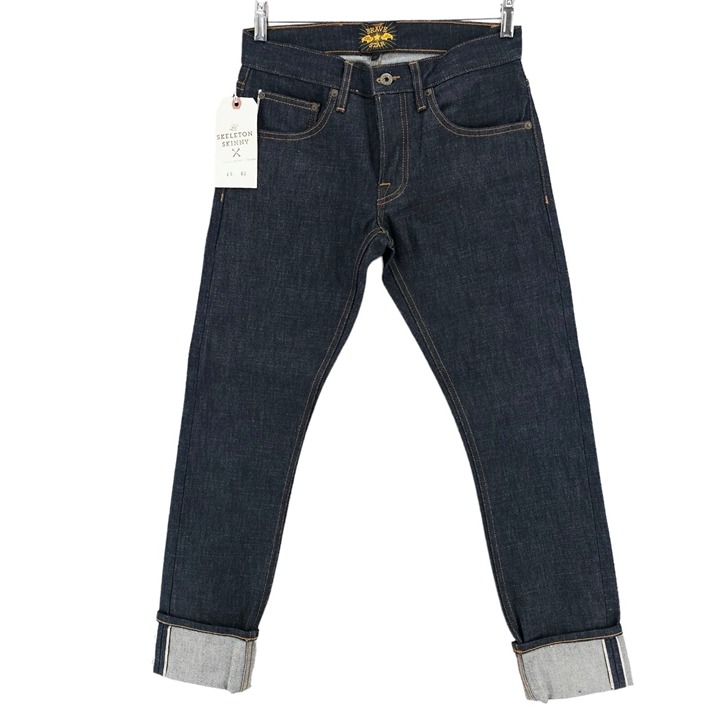 NWT BRAVE STAR Selvage 15oz Denim Jeans Skeleton Skinny Selvedge Size 29