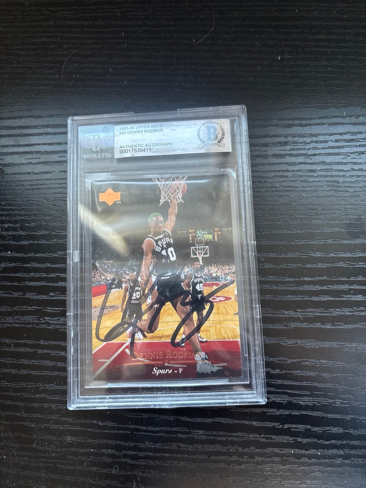 Dennis Rodman on card auto