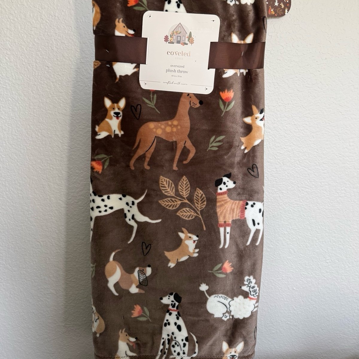 Fall Dogs Pumpkin Kisses Halloween Cozy Plush Throw Blanket
