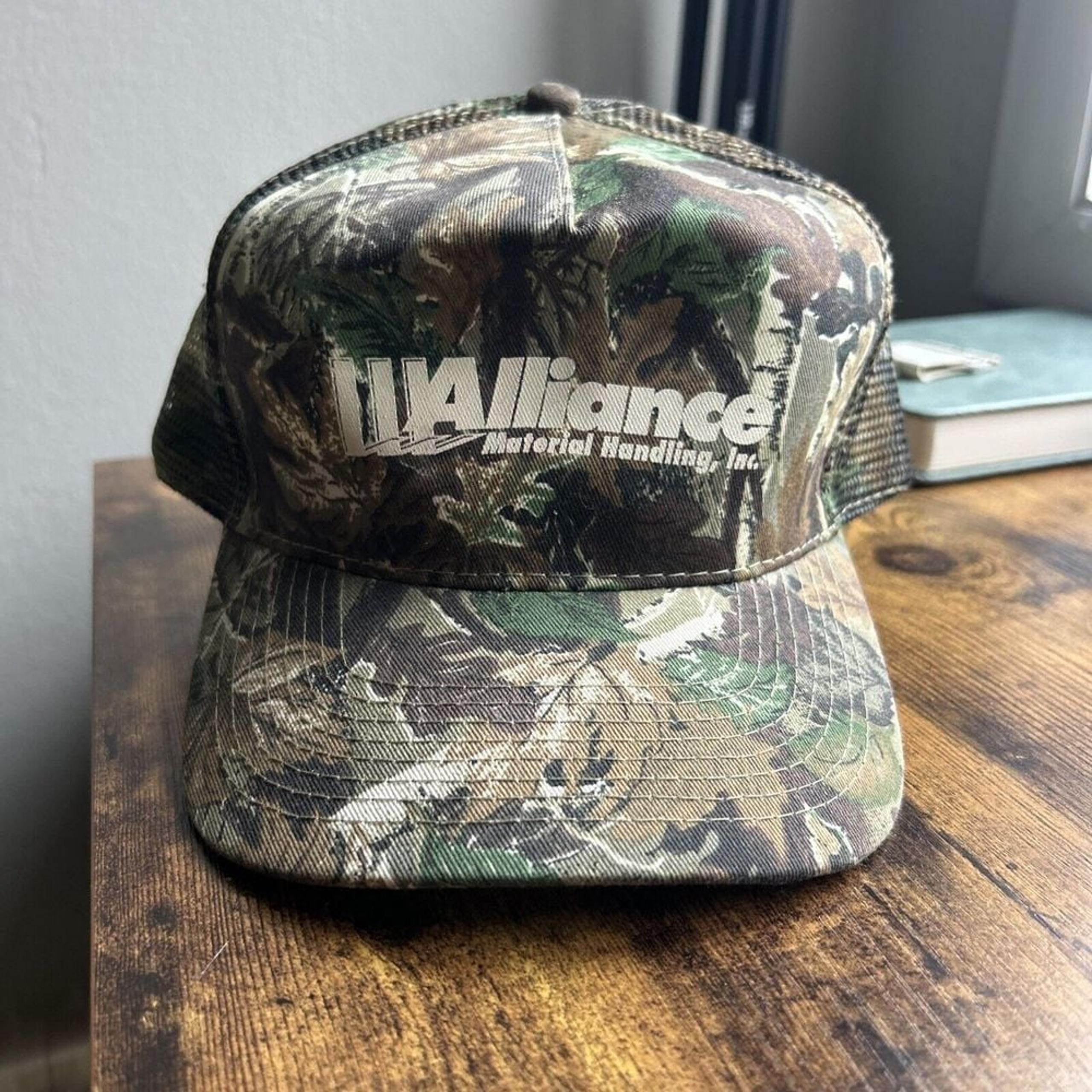 Vintage Alliance Camouflage Mesh Back Trucker Cap Workwear Hunting Cap OS VTG