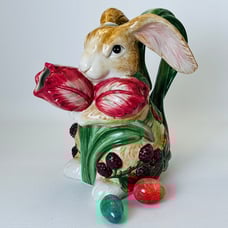Vintage Fitz and Floyd Blackberry Rabbit Pitcher