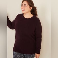 NWT! Wine Heather Cozy Rib-Knit Plus-Size Tunic Sweater - Size 2X