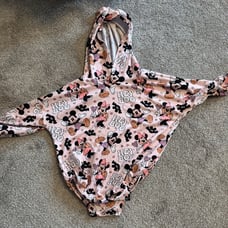 2T Disney Halloween hooded long sleeve romper with snaps