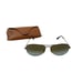 Rayban Polished Gunmetal Brown Cockpit Aviator Sunglasses Green Lens Metal Frame