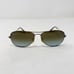 Rayban Polished Gunmetal Brown Cockpit Aviator Sunglasses Green Lens Metal Frame