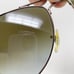 Rayban Polished Gunmetal Brown Cockpit Aviator Sunglasses Green Lens Metal Frame