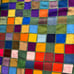 Vtg Handmade Crochet Knit Square Afghan Throw Blanket Multi-color Wool Unique