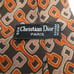 Christian Dior Horse Bit Tackle Bridle Neck Tie Brown Orange Beige Pattern