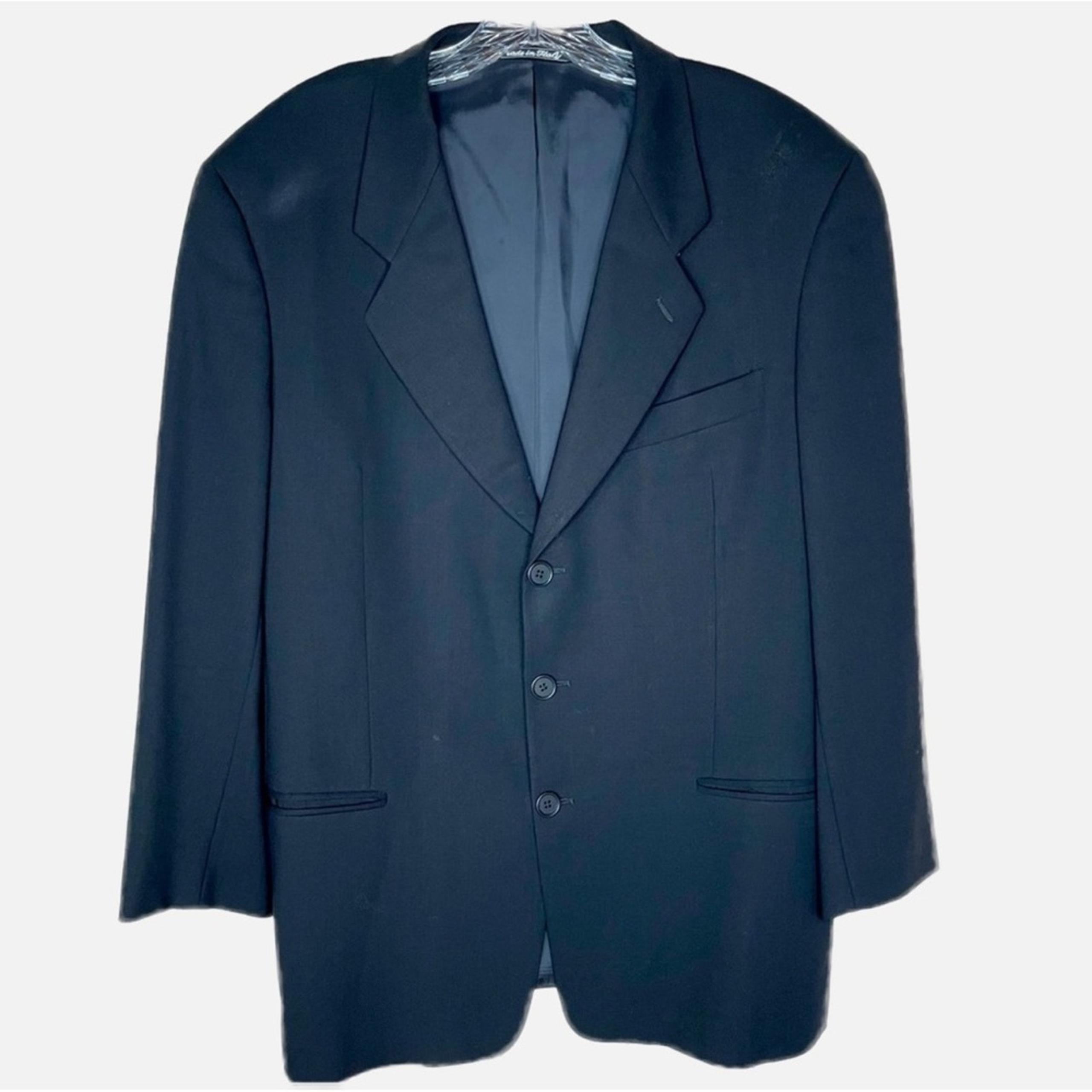 Vintage Giorgio Armani Virgin Wool Black Blazer