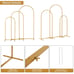 Set of 3 Metal Arch Backdrop Stand Gold Wedding Arch for Ceremony Decorations