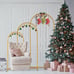 Set of 3 Metal Arch Backdrop Stand Gold Wedding Arch for Ceremony Decorations