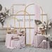 Set of 3 Metal Arch Backdrop Stand Gold Wedding Arch for Ceremony Decorations