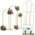 Set of 3 Metal Arch Backdrop Stand Gold Wedding Arch for Ceremony Decorations