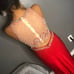red formal dress